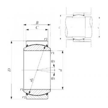 70 mm x 105 mm x 49 mm  IKO GE 70EC-2RS Rodamientos Deslizantes