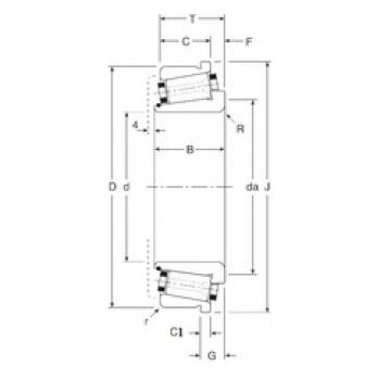 133,35 mm x 200,025 mm x 42 mm  Gamet 164133X/164200XC Rodamientos De Rodillos Cónicos