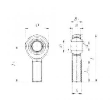 6,350 / mm x 19,05 / mm x 7,14 / mm  IKO POSB 4 Rodamientos Deslizantes