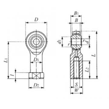 6,350 / mm x 19,05 / mm x 7,14 / mm  IKO PHSB 4 Rodamientos Deslizantes